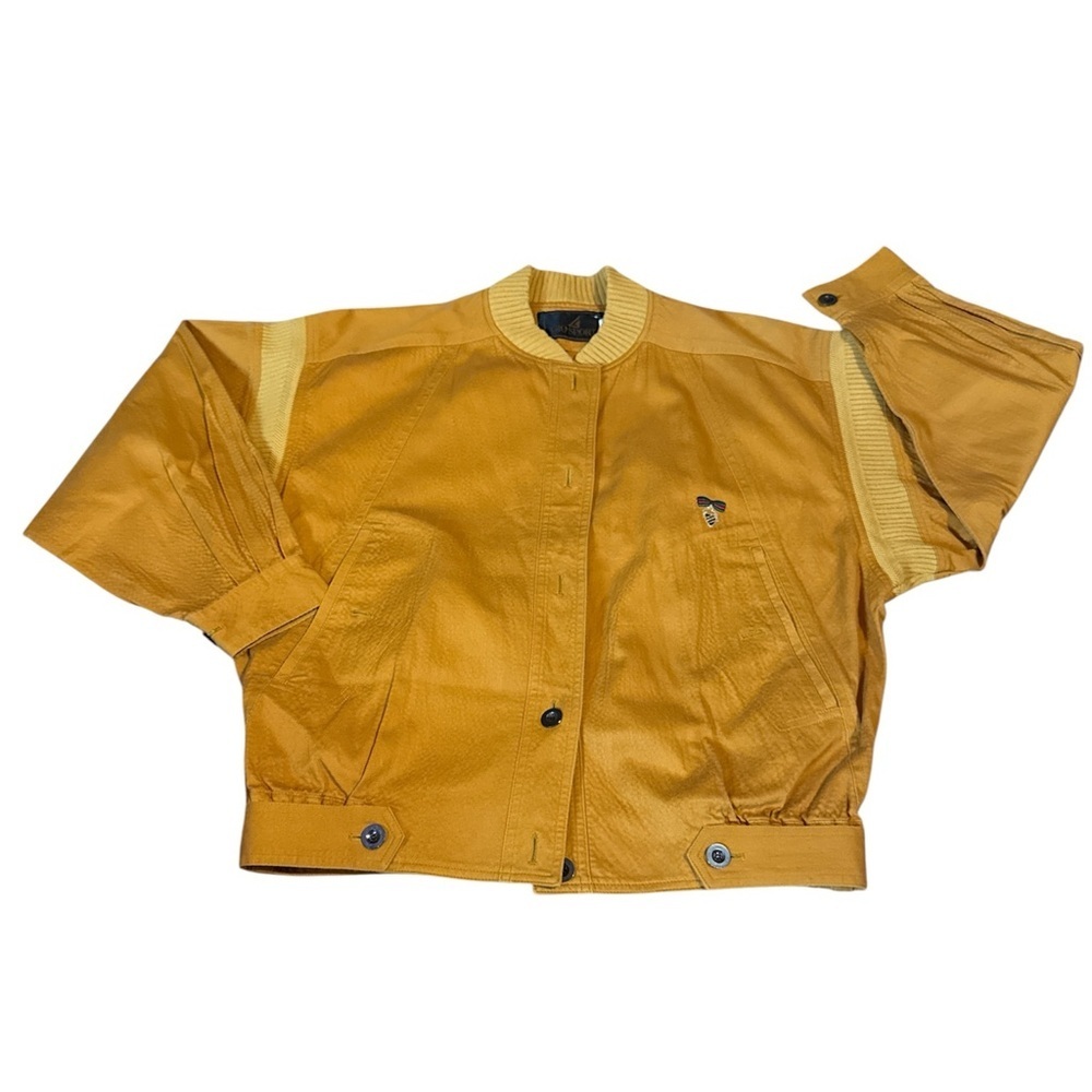 Gio Sport, vintage mustard bomber jacket, medium